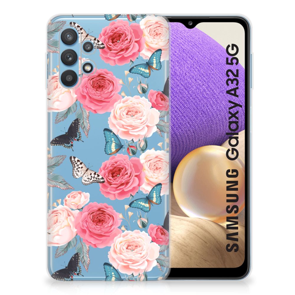 Samsung Galaxy A32 5G TPU Case Butterfly Roses B2C Telecom