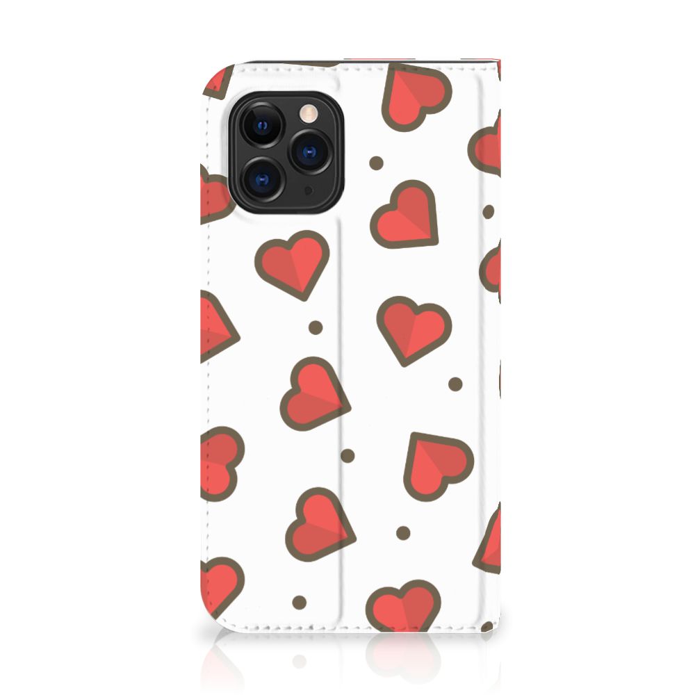Apple iPhone 11 Pro Hoesje met Magneet Hearts