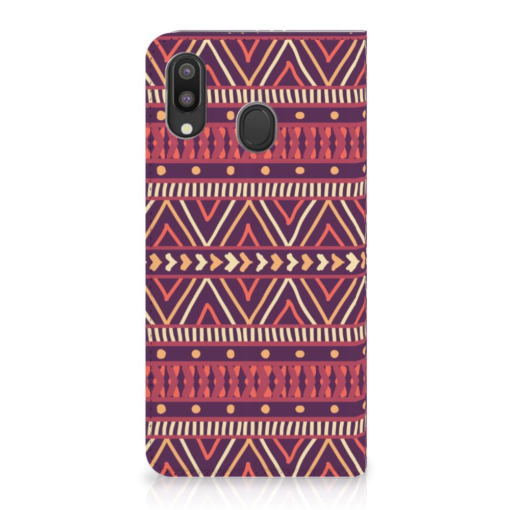 Samsung Galaxy M20 Hoesje met Magneet Aztec Paars