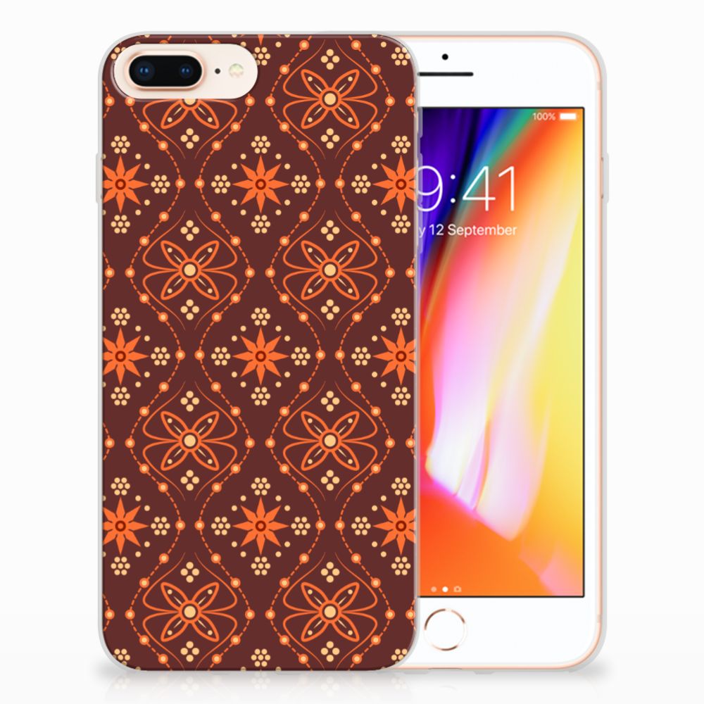 Apple iPhone 7 Plus | 8 Plus TPU bumper Batik Brown