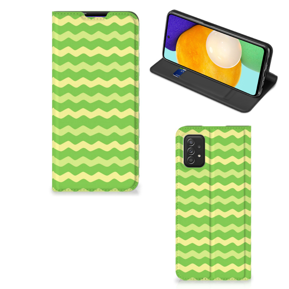 Samsung Galaxy A03s Hoesje met Magneet Waves Green - B2C Telecom