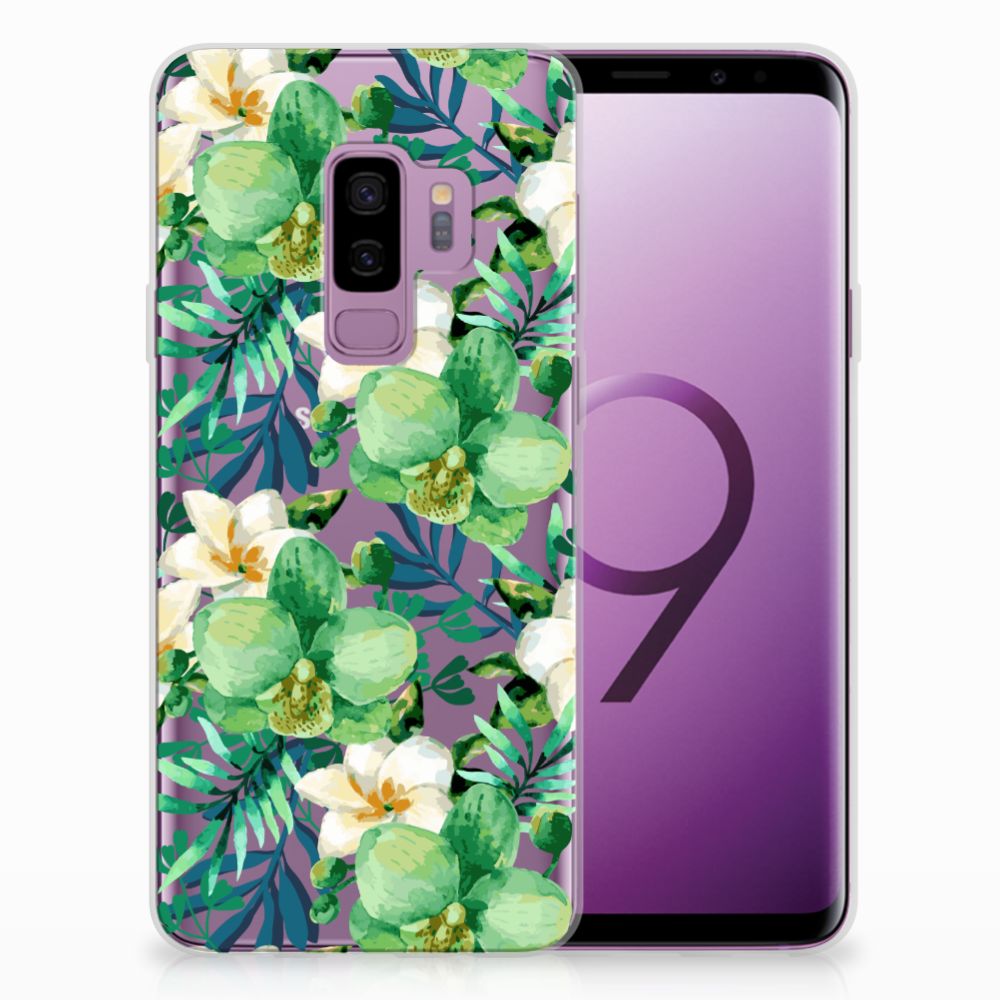 Samsung Galaxy S9 Plus TPU Case Orchidee Groen