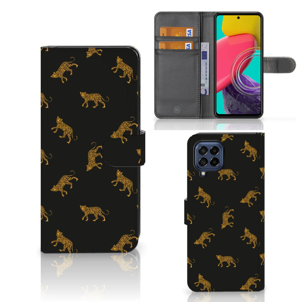 Telefoonhoesje met Pasjes voor Samsung Galaxy M53 Leopards