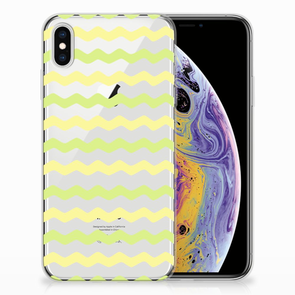 Apple iPhone Xs Max TPU bumper Waves Yellow