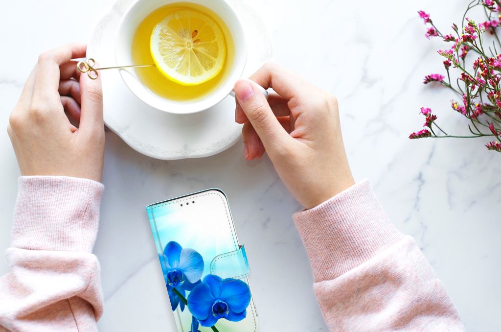 Apple iPhone 12 Mini Hoesje Orchidee Blauw - Cadeau voor je Moeder