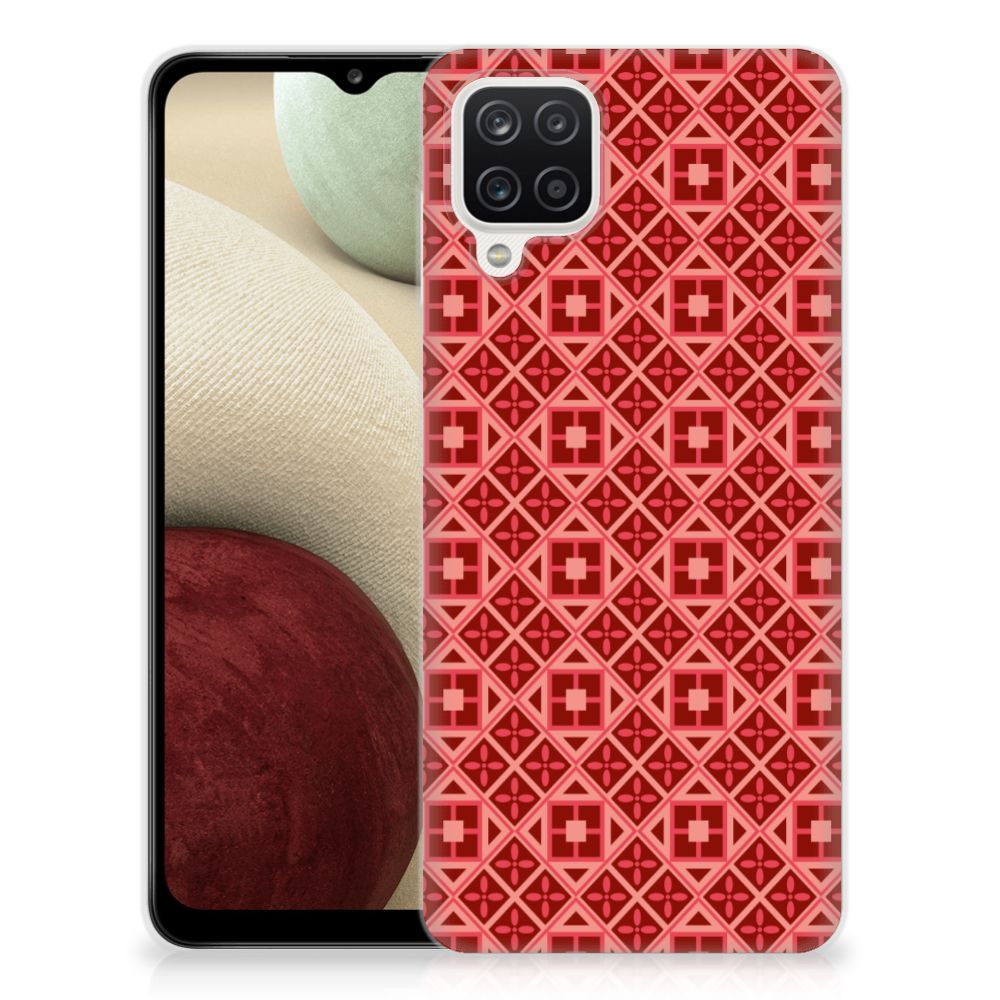 Samsung Galaxy A12 TPU bumper Batik Rood