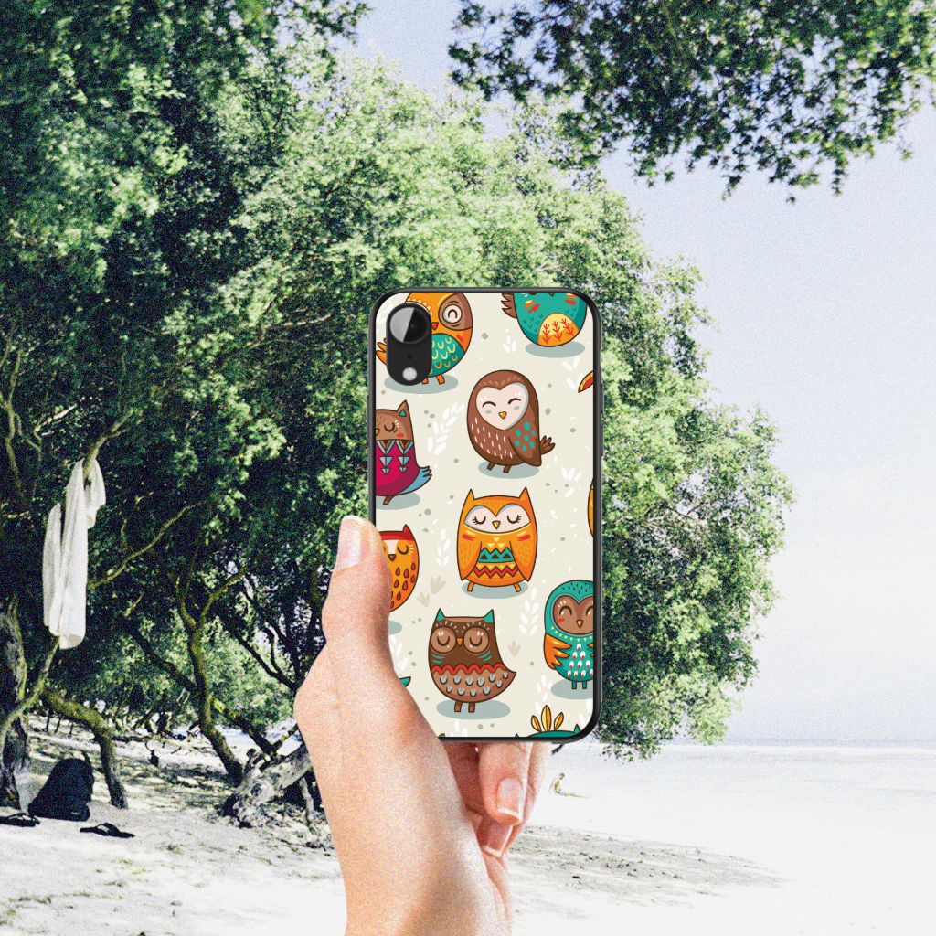 Apple iPhone XR Dierenprint Telefoonhoesje Vrolijke Uilen B2C Telecom