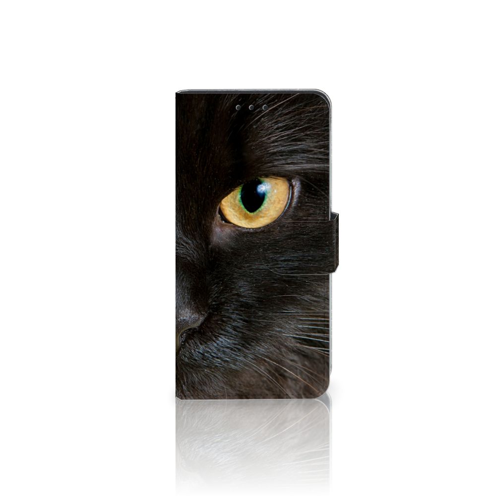 Huawei P40 Telefoonhoesje met Pasjes Zwarte Kat