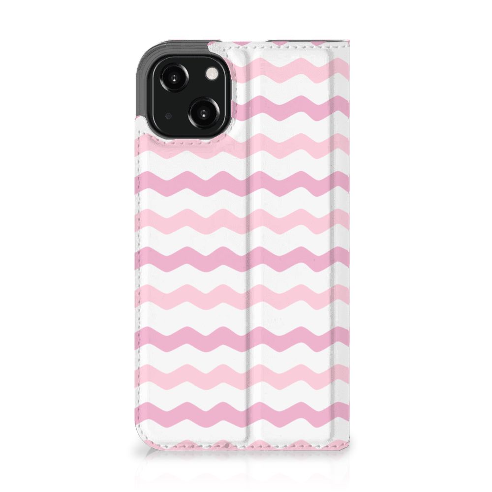 iPhone 13 Hoesje met Magneet Waves Roze