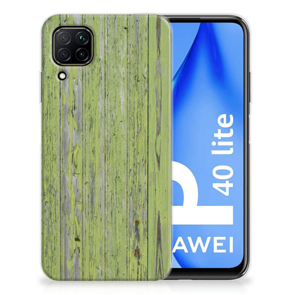 Huawei P40 Lite Bumper Hoesje Green Wood