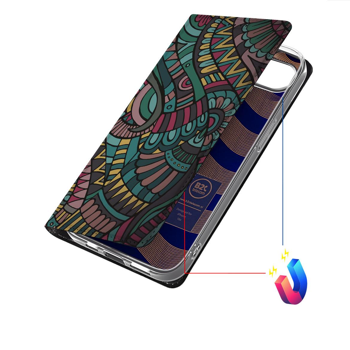 Apple iPhone 16e Hoesje met Magneet Aztec - Aztec design - Afbeelding 6