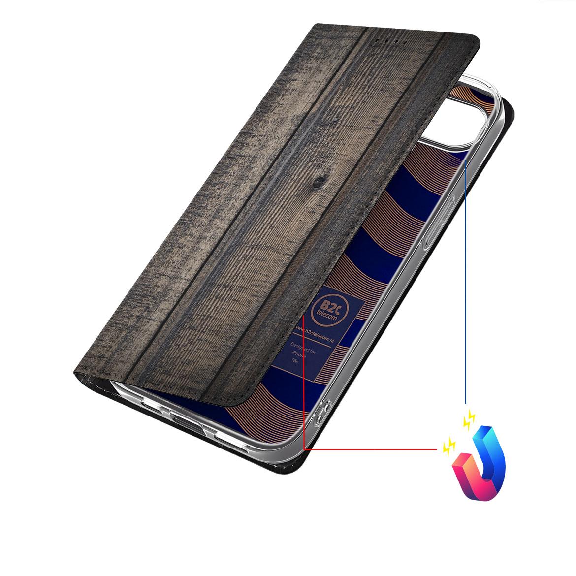 Apple iPhone 16e Book Wallet Case Steigerhout - Steigerhout design - Afbeelding 6