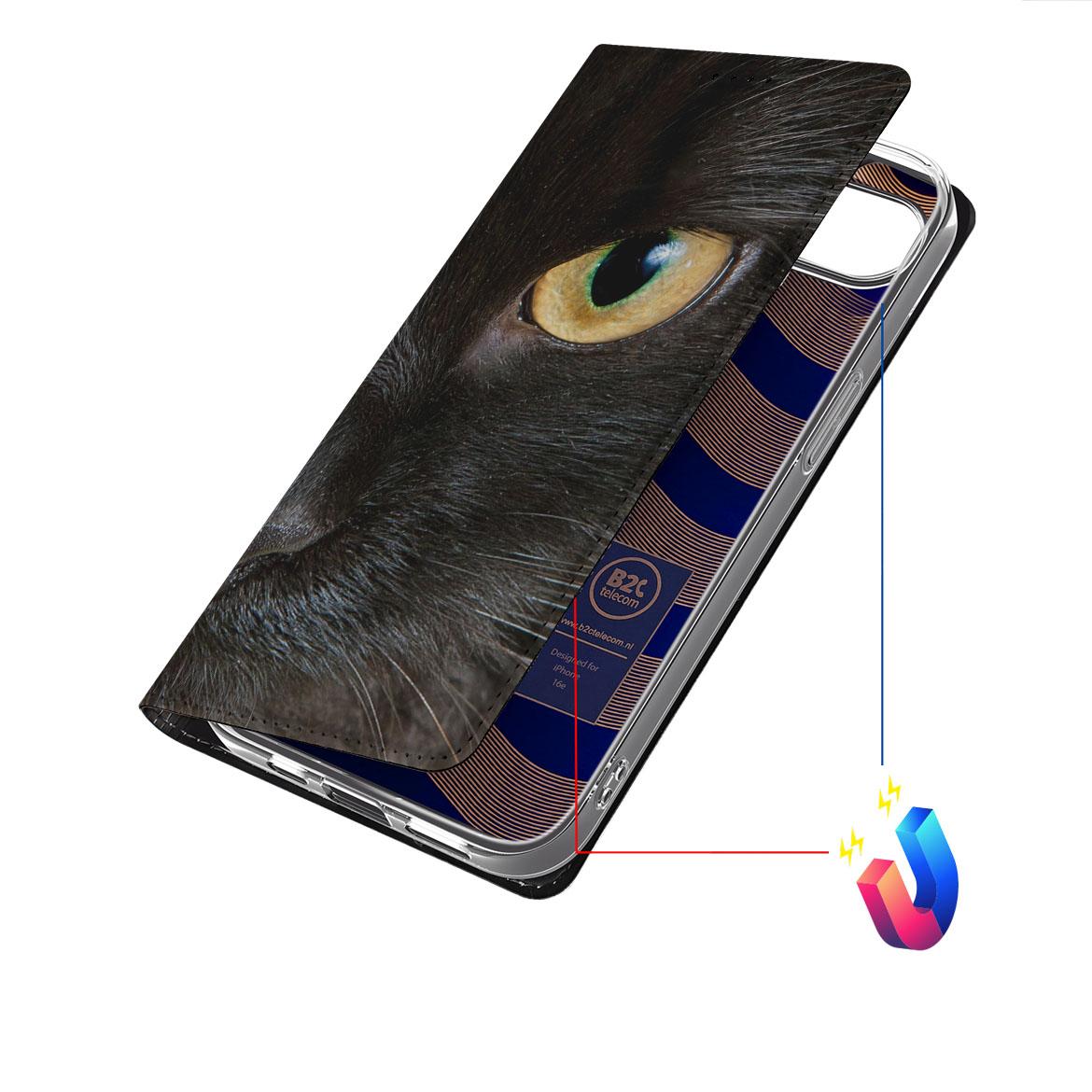 Apple iPhone 16e Hoesje maken Zwarte Kat - Zwarte Kat design - Afbeelding 6