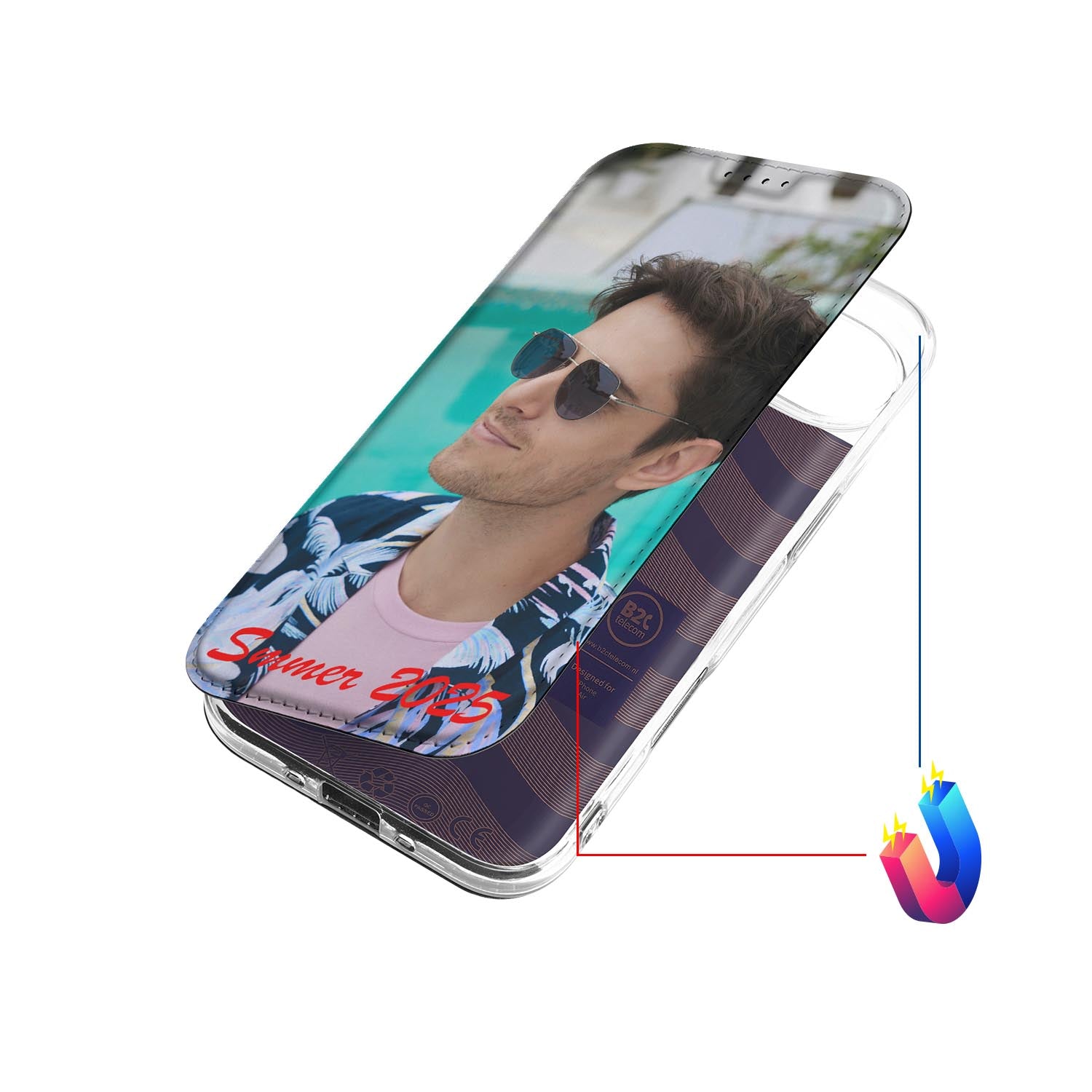 iPhone Air Stand Case Hoesje Maken met Foto transparant design zomer 2023 aanzicht