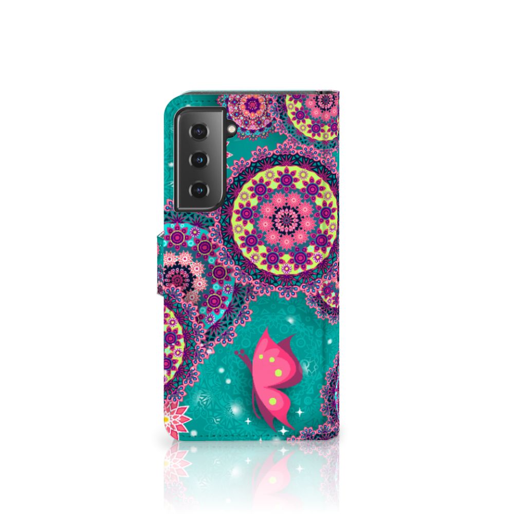 Samsung Galaxy S21 Hoesje Cirkels en Vlinders