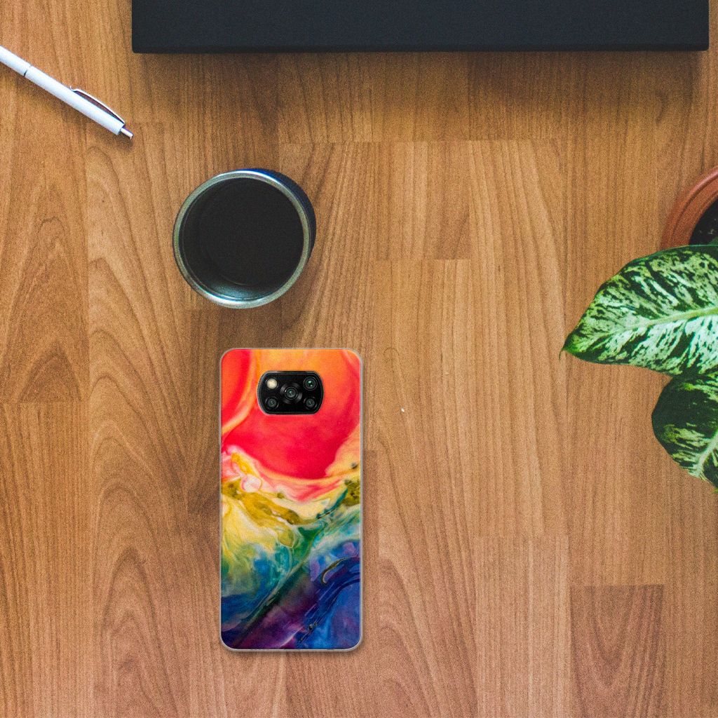 Hoesje maken Xiaomi Poco X3 | Poco X3 Pro Watercolor Dark