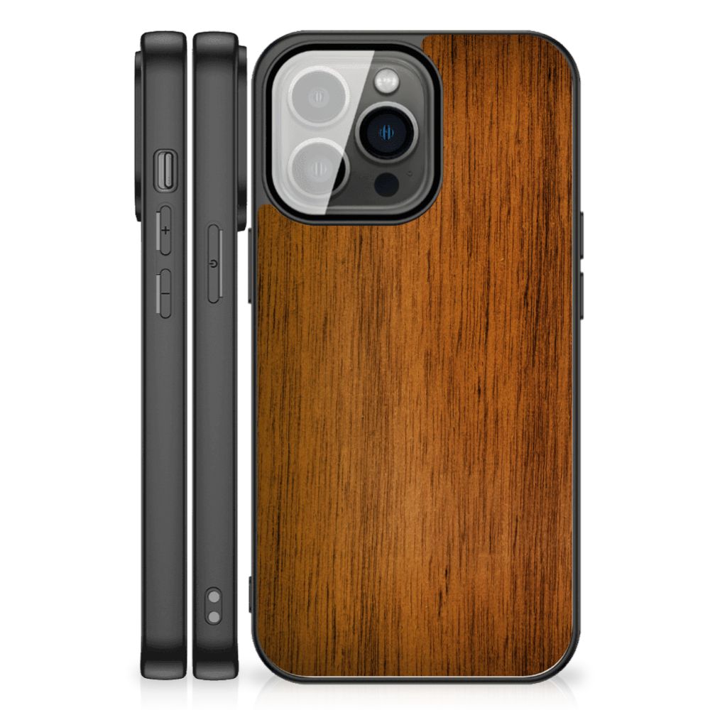 iPhone 13 Pro Max Houten Print Telefoonhoesje Donker Hout B2C Telecom