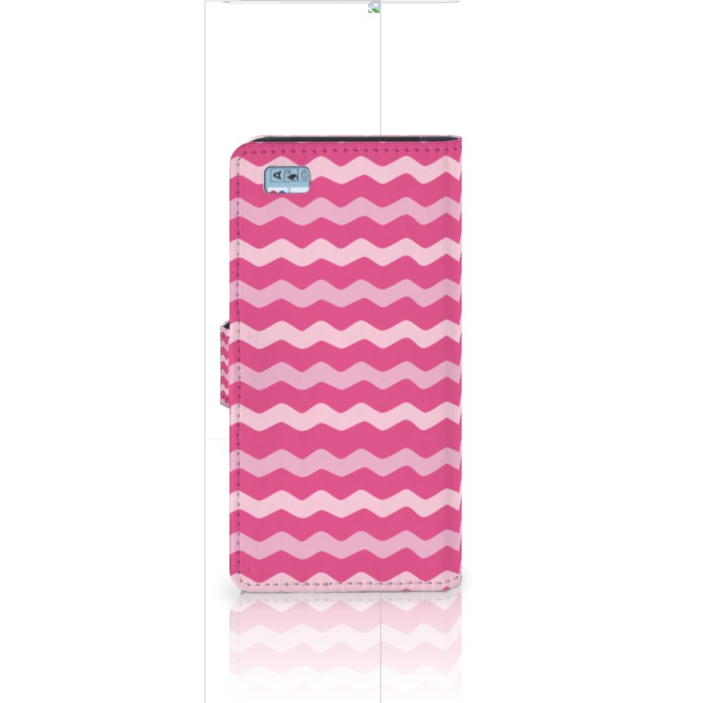 Huawei Ascend P8 Lite Telefoon Hoesje Waves Pink