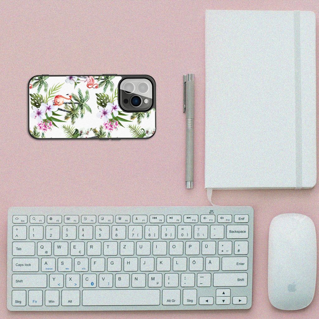iPhone 13 Pro Dierenprint Telefoonhoesje Flamingo Palms B2C Telecom