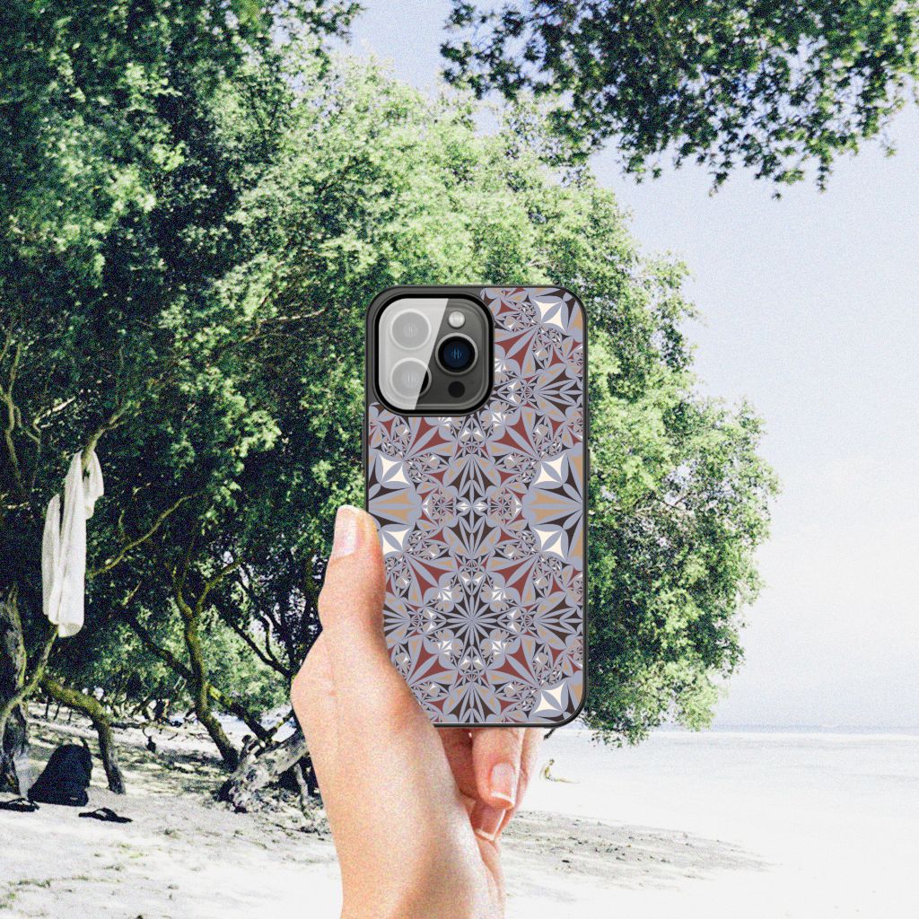 iPhone 13 Pro Marmeren Print Telefoonhoesje Flower Tiles B2C Telecom