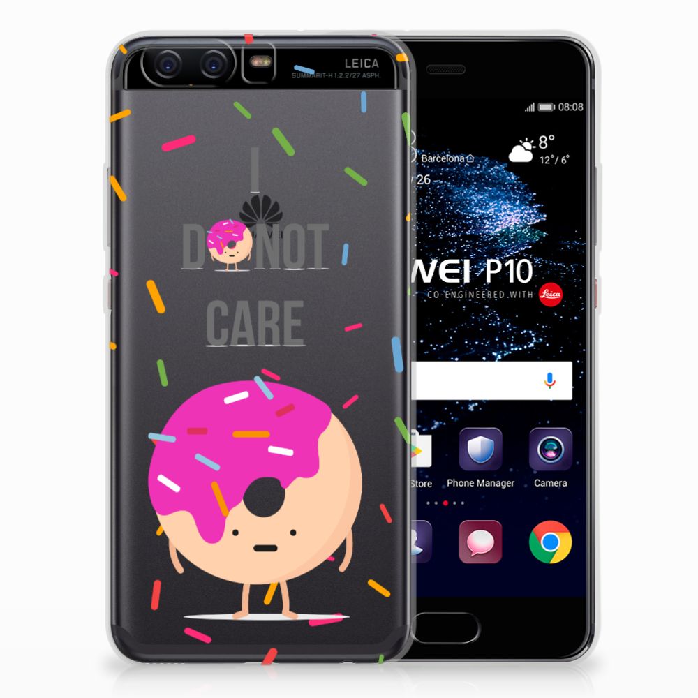 Huawei P10 Siliconen Case Donut Roze