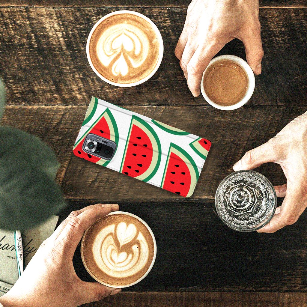 Xiaomi Redmi Note 10 Pro Flip Style Cover Watermelons - B2C Telecom