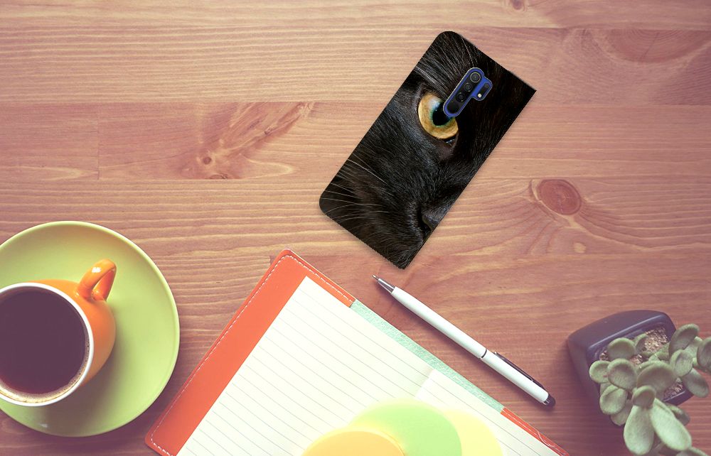 Xiaomi Redmi 9 Hoesje maken Zwarte Kat - B2C Telecom