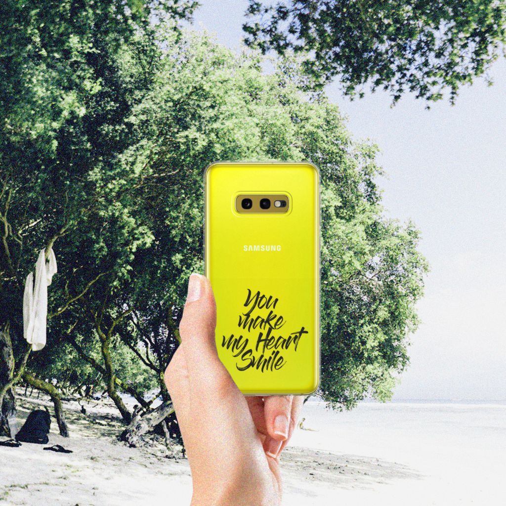 Samsung Galaxy S10e Siliconen hoesje met naam Heart Smile