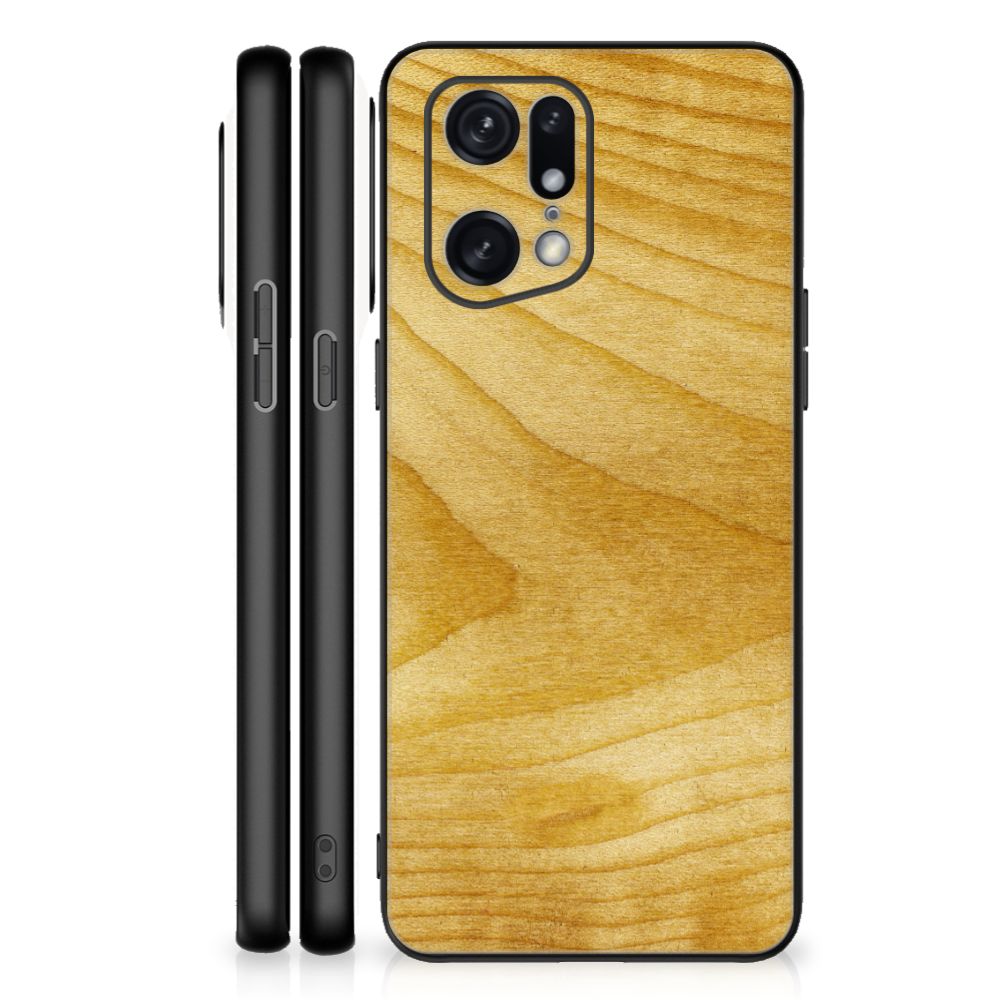 OPPO Find X5 Pro Houten Print Telefoonhoesje Licht Hout B2C Telecom