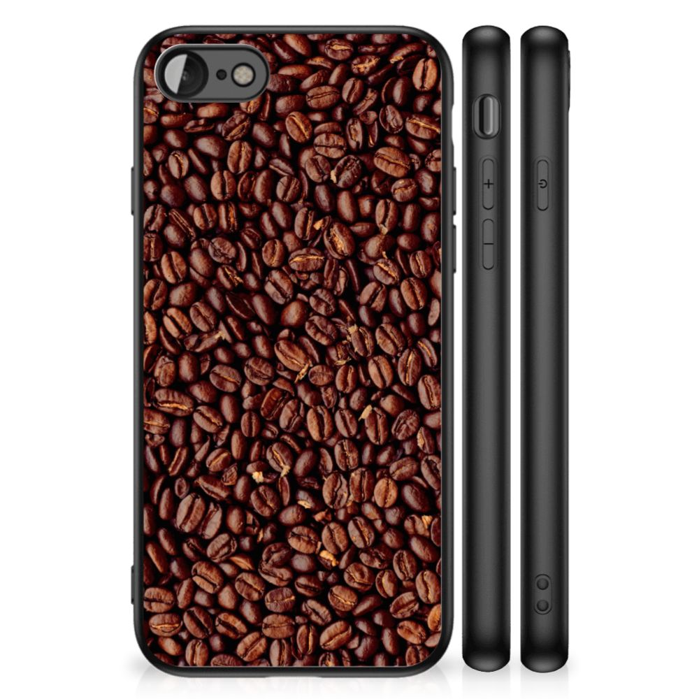 iPhone SE 2022 | SE 2020 | 7/8 Back Cover Hoesje Koffiebonen met koffiebonen design, schokabsorberend en krasvast.