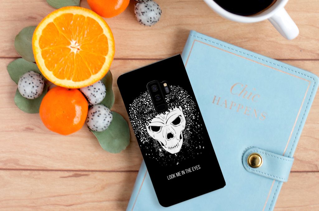 Mobiel BookCase Samsung Galaxy S9 Plus Skull Hair