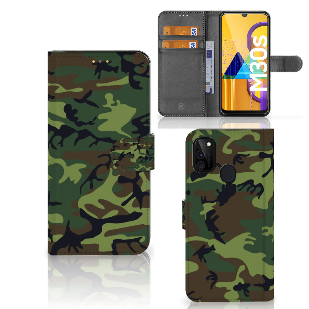 Samsung Galaxy M21 | M30s Telefoon Hoesje Army Dark