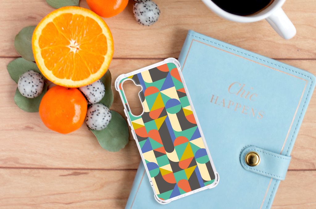Samsung Galaxy A34 Doorzichtige Silicone Hoesje Funky Retro B2C Telecom