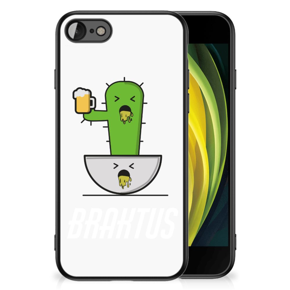 iPhone SE 2022 | SE 2020 | 7/8 Hoesje Braktus met cactus design en bier, voor bescherming van Apple iPhone.