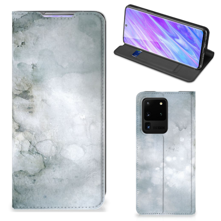 Bookcase Samsung Galaxy S20 Ultra Painting Grey - B2C Telecom