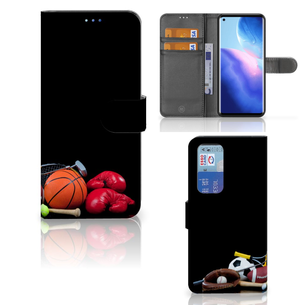 OPPO Find X3 Neo 5G Wallet Case met Pasjes Sports