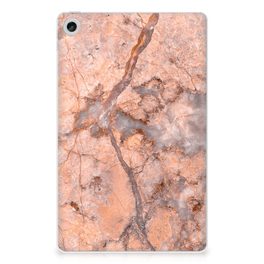 Lenovo Tab M10 Plus (3e generatie) Tablet Back Cover Marmer Oranje - B2C Telecom