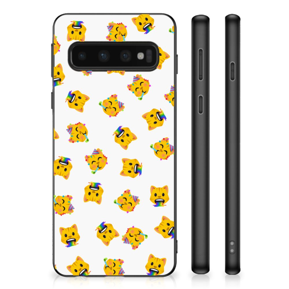 Bumper Case voor Samsung Galaxy S10 Katten Emojis B2C Telecom