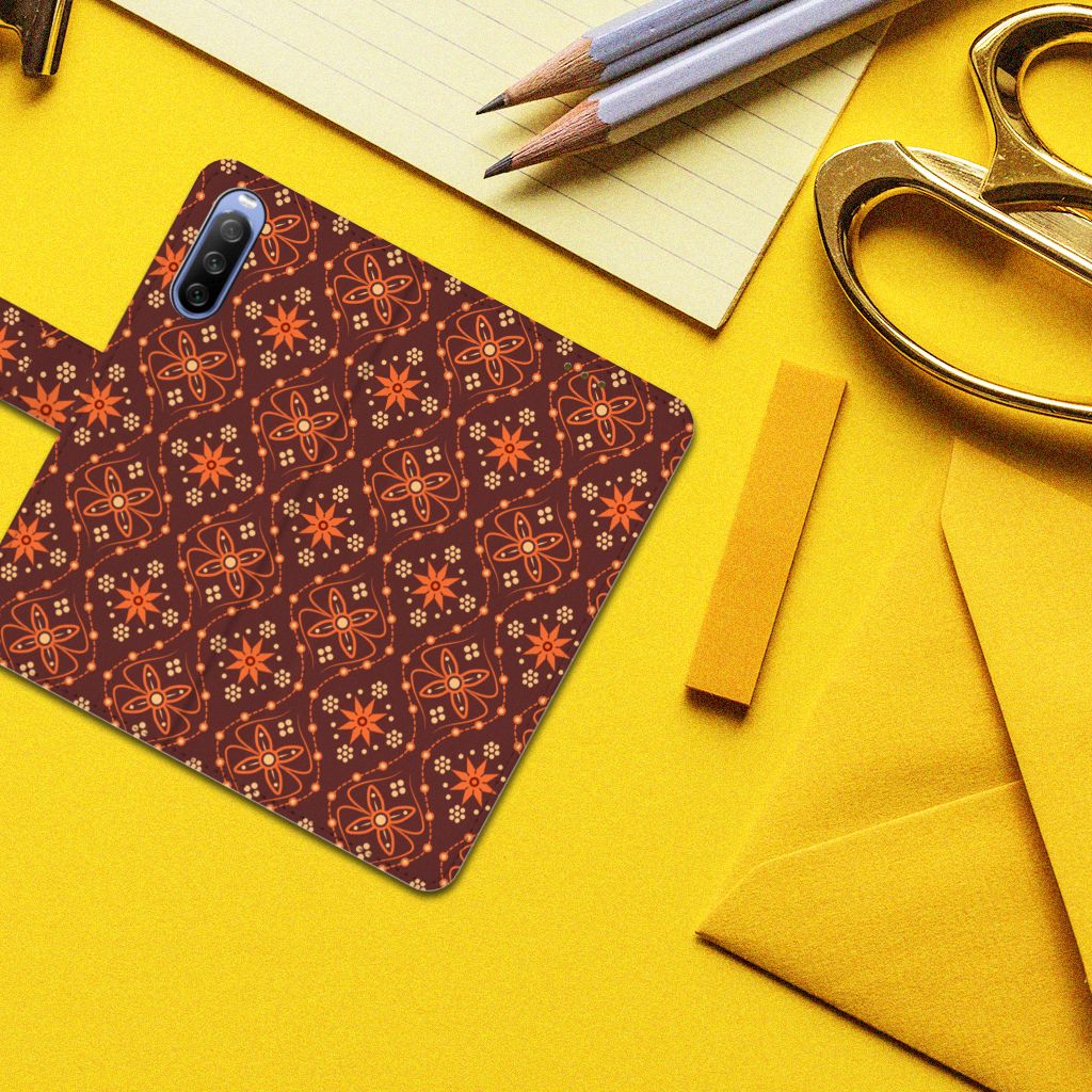 Sony Xperia 10 III Telefoon Hoesje Batik Brown