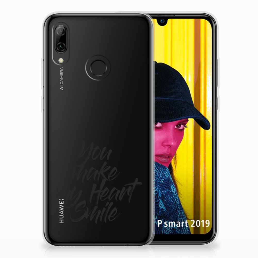 Huawei P Smart 2019 Siliconen hoesje met naam Heart Smile