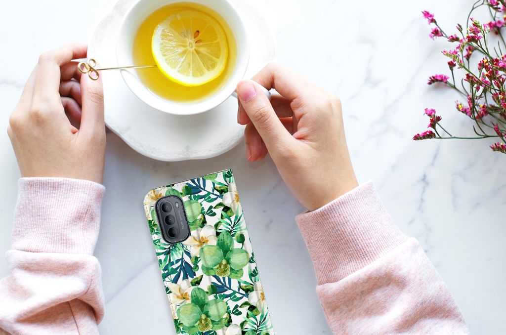 Motorola Moto G31 | G41 Smart Cover Orchidee Groen - B2C Telecom