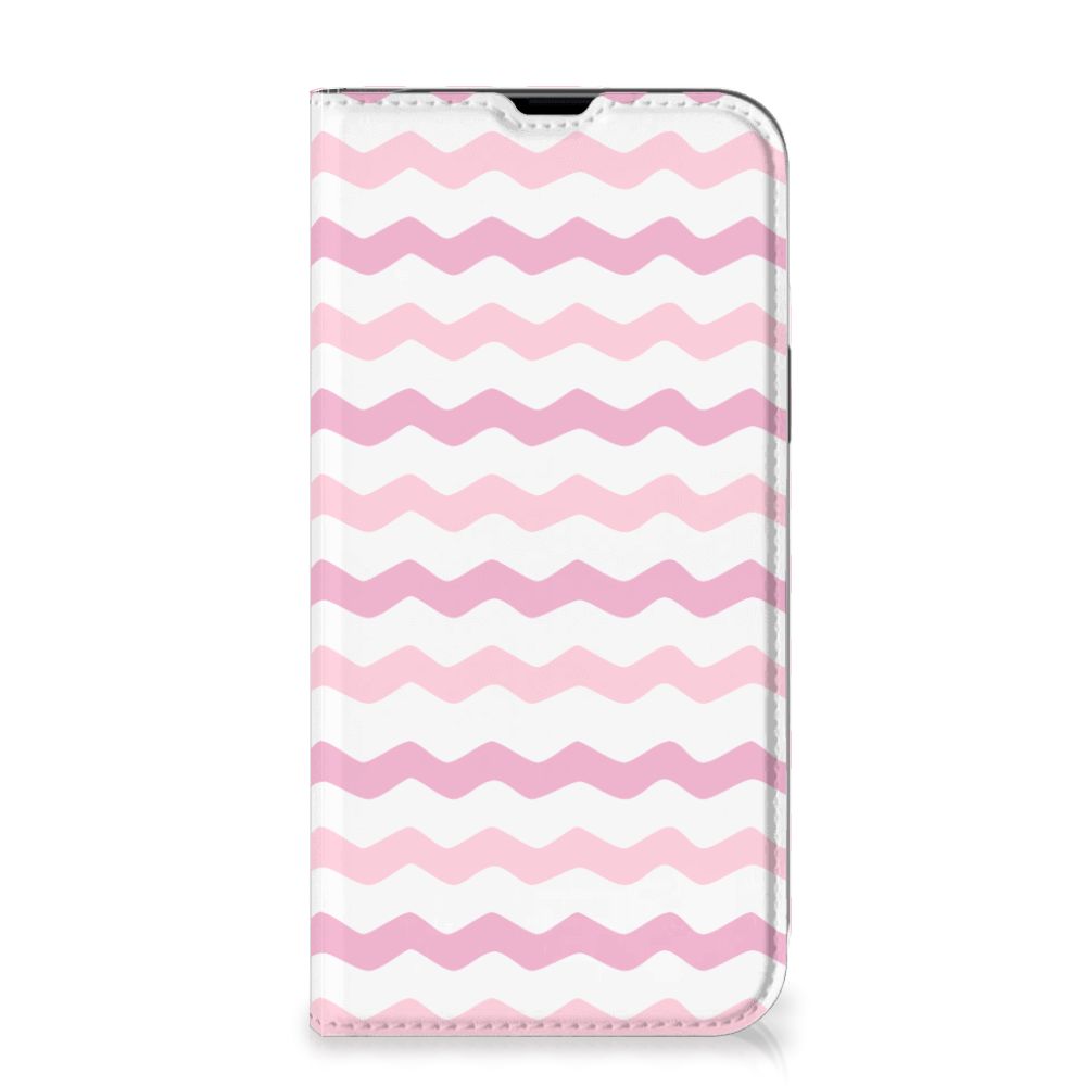 iPhone 13 Pro Max Hoesje met Magneet Waves Roze - B2C Telecom