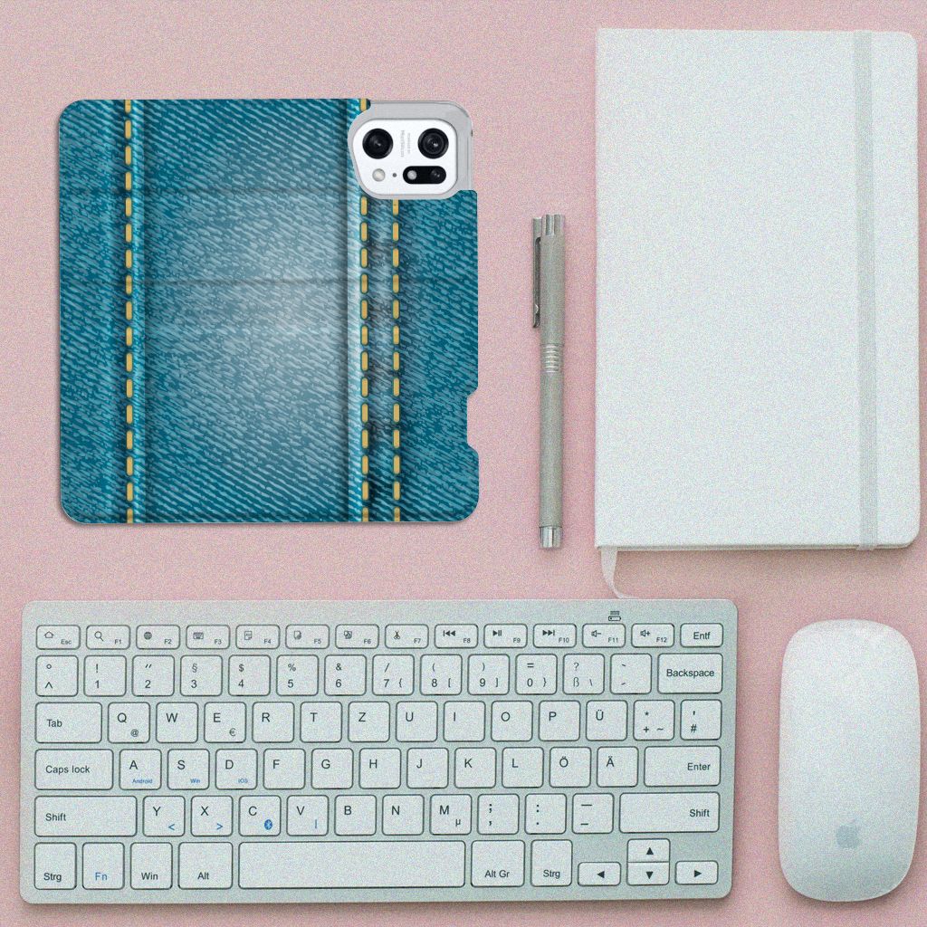 OPPO Find X5 Pro Hippe Standcase Jeans - B2C Telecom