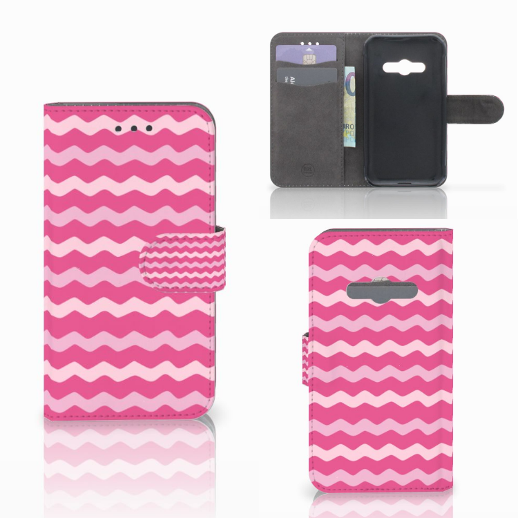 Samsung Galaxy Xcover 3 | Xcover 3 VE Telefoon Hoesje Waves Pink