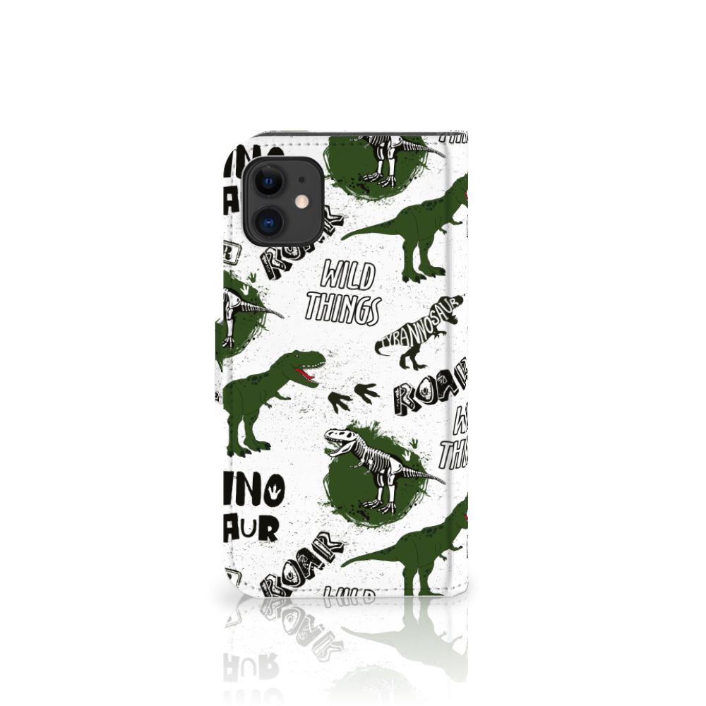 Telefoonhoesje met Pasjes voor Apple iPhone 11 Dinosaurus met dino designs en teksten, perfect voor dino-liefhebbers!