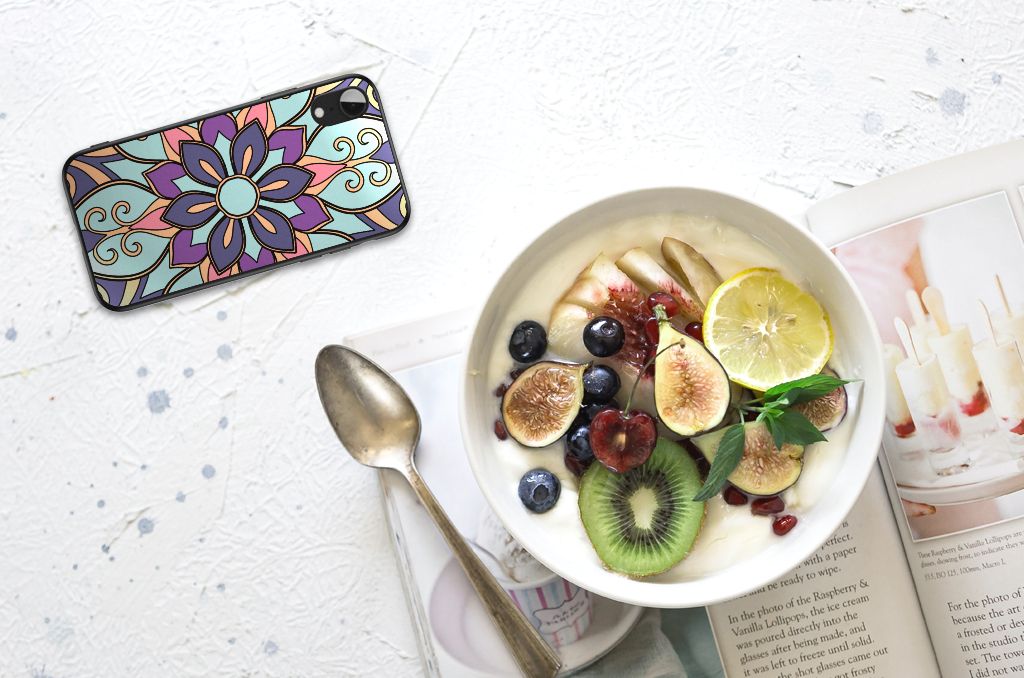 Apple iPhone XR Bloemen Hoesje Purple Flower B2C Telecom