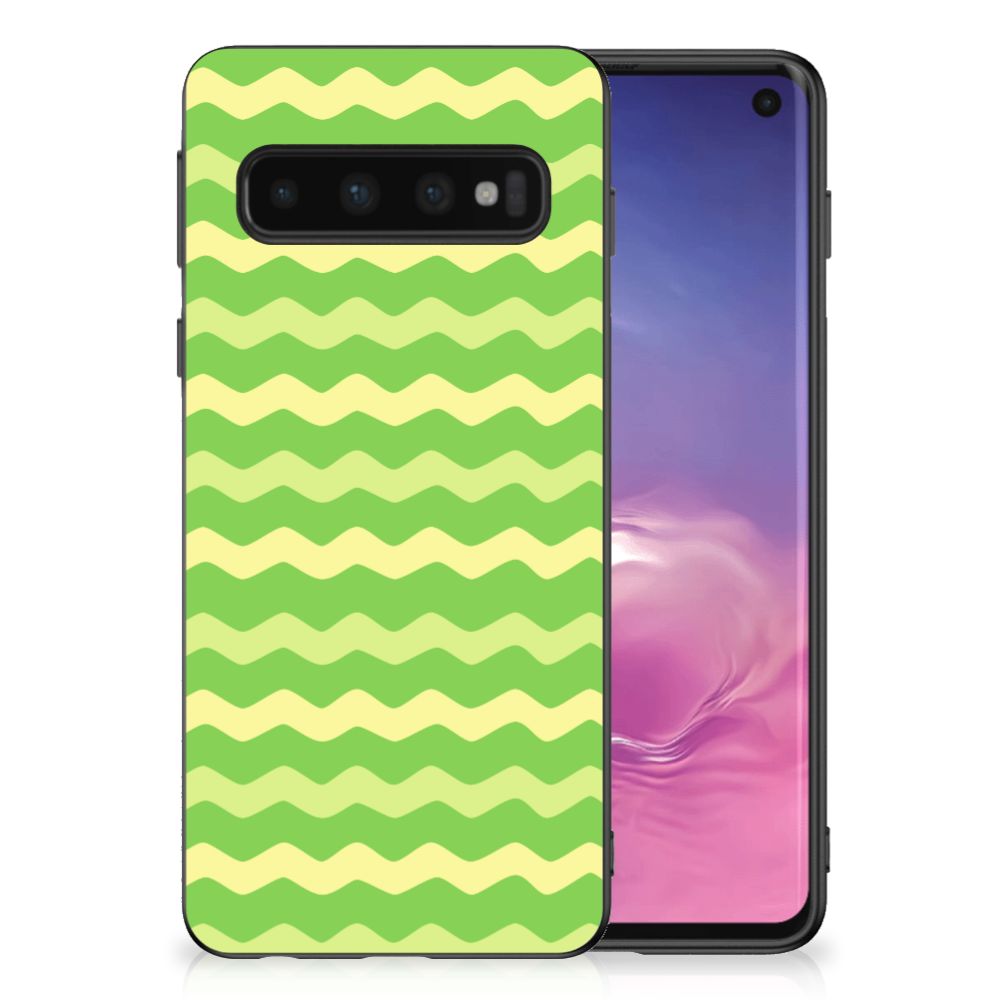 Samsung Galaxy S10 Bumper Case Waves Green