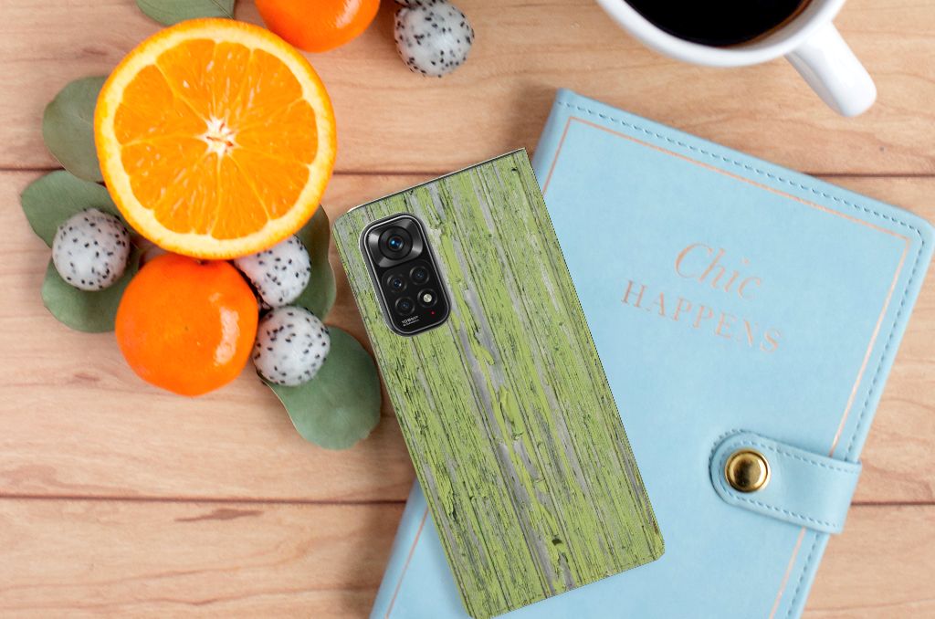 Xiaomi Redmi Note 11/11S Book Wallet Case Green Wood - B2C Telecom