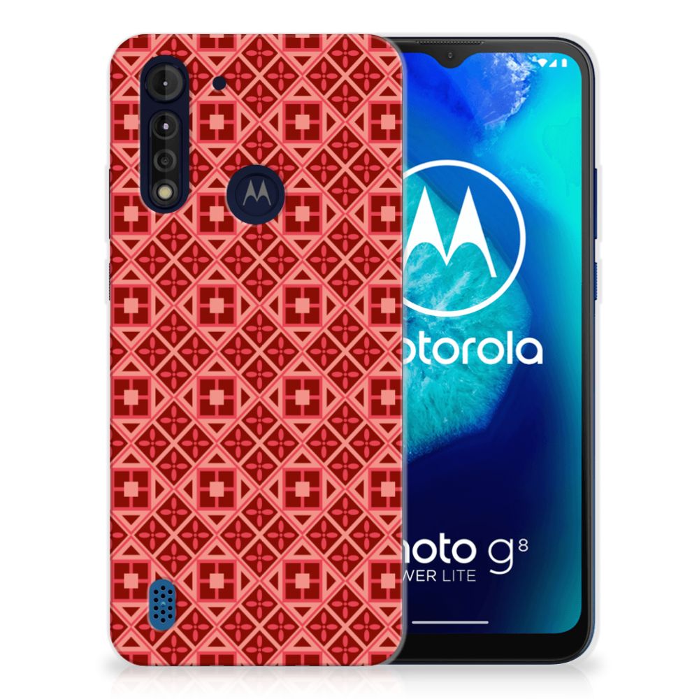 Motorola Moto G8 Power Lite TPU bumper Batik Rood B2C Telecom