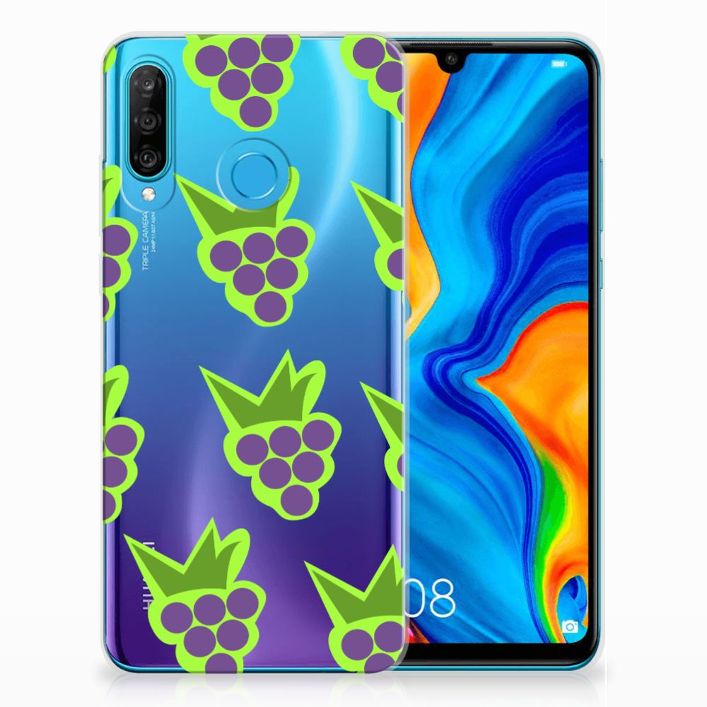 Huawei P30 Lite Siliconen Case Druiven